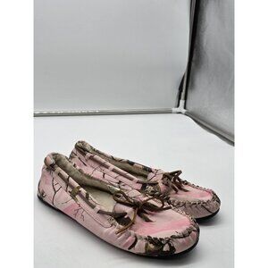 Mountain Creek Slippers Shoes Womens Size 10 Pink Camo Moccasin Faux Fur House
